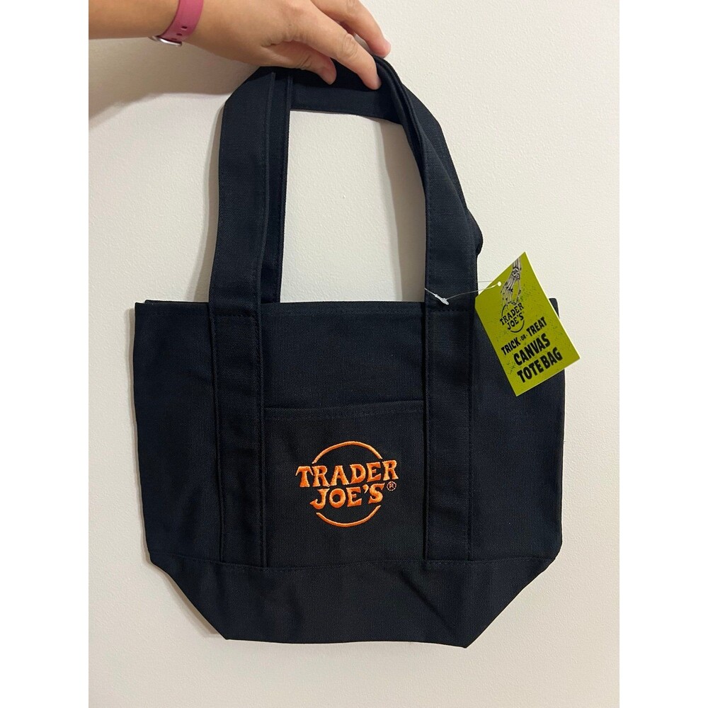 Trader Joe’s Mini Canvas Black Tote Bag Edition Limited New with tag